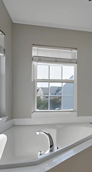 Corner garden tub with glass shower